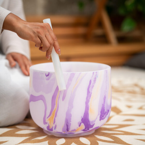 Meinl Sonic Energy Marble Campana di Cristallo 10″ Ø 25cm Si4 Purple 432Hz Chakra della Corona MCSB10B