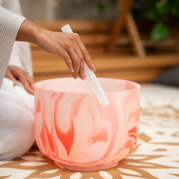 Meinl Sonic Energy Marble Campana di Cristallo 10″ Ø 25cm Re4 Orange 432Hz Chakra Sacrale MCSB10D