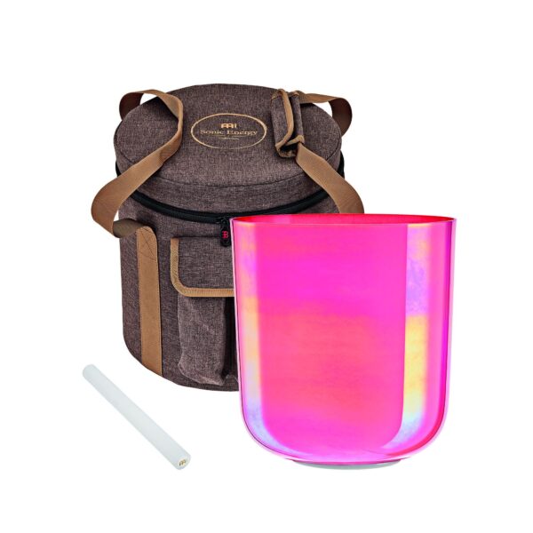 Meinl Sonic Energy Essence Campana di Cristallo 6,7″ Ø 18cm Sol3 Lotus Pink 440 Hz Chakra della Gola ECSB75G3LPK