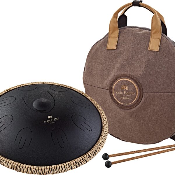 Meinl Sonic Energy Steel Tongue Drum 16″ Ø 40cm Octave Re Kurd Black OSTD1BK