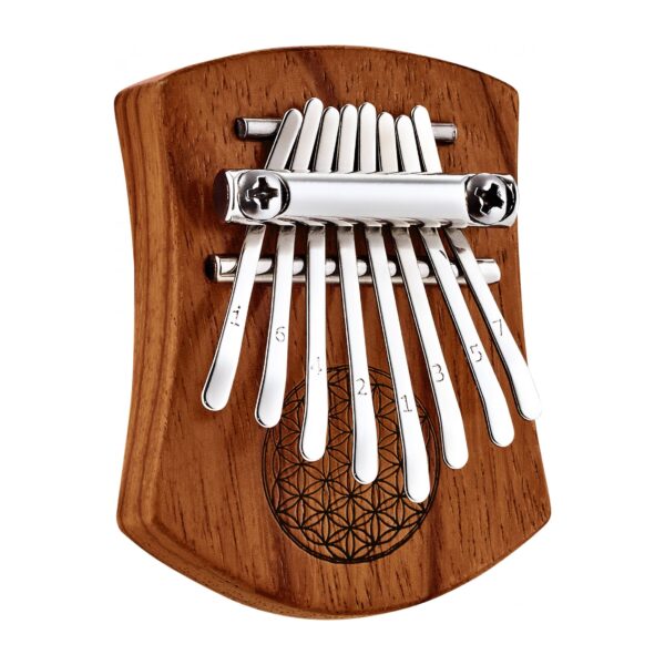Meinl Sonic Energy Mini Kalimba 8 Note Red Zebrawood Flower of Life KL802FOL