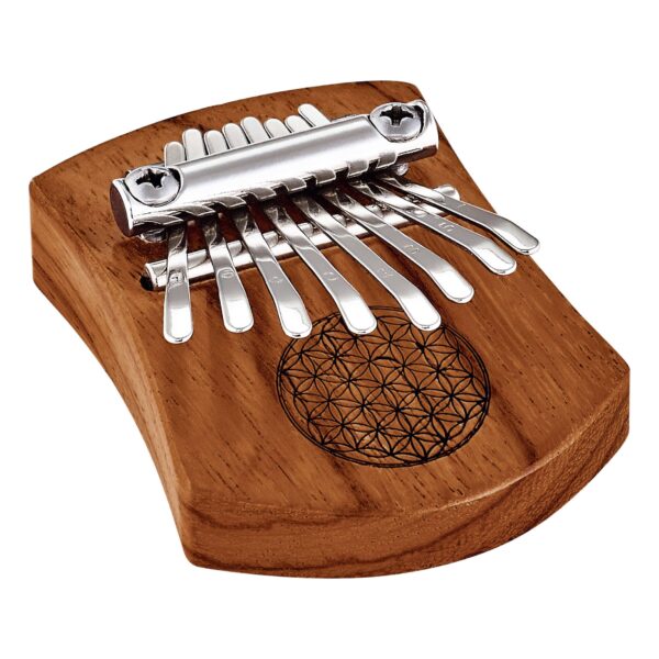 Meinl Sonic Energy Mini Kalimba 8 Note Red Zebrawood Flower of Life KL802FOL