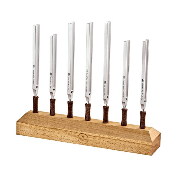Meinl Sonic Energy Set 7pz Diapason Therapy Tuning Fork Chakra Set con Supporto TTF-SET-CHA-7