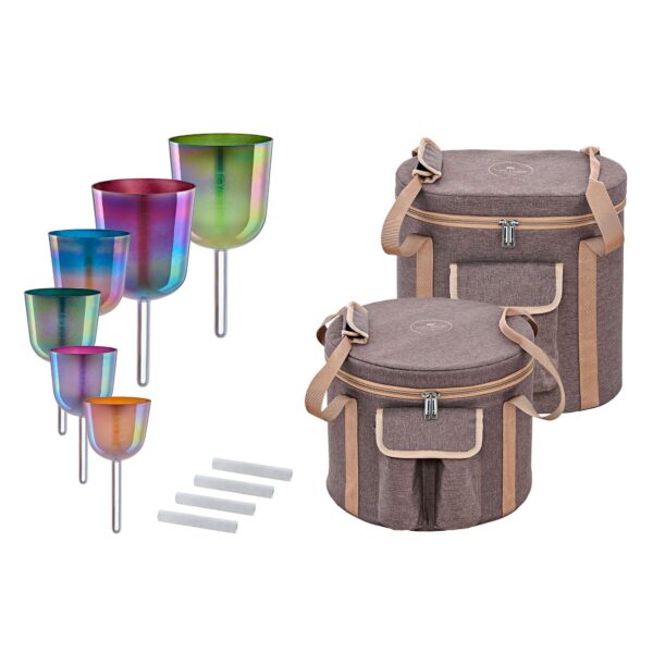 Meinl Sonic Energy Set 6pz Essence Solfeggio Campane di Cristallo Set con Custodie ESOLCSBSET