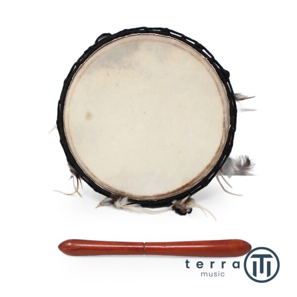 Tamburo Rituale Artigianale in Pelle Accordabile 15″ Ø 38cm