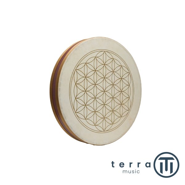 Meinl Sonic Energy Tamburo a Cornice Hand Drum 18″ Ø 46cm Flower Of Life WD18FOL