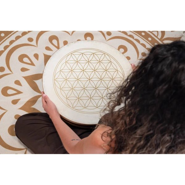 Meinl Sonic Energy Tamburo a Cornice Hand Drum 18″ Ø 46cm Flower Of Life WD18FOL