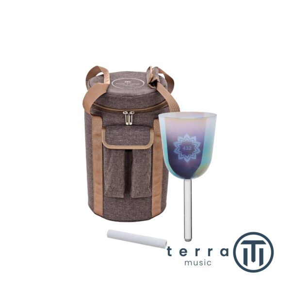 Meinl Sonic Energy Essence Campana di Cristallo 5,5″ Ø 14cm La4 432 Hz Slate Blue Fiore di Loto ECSB432LF