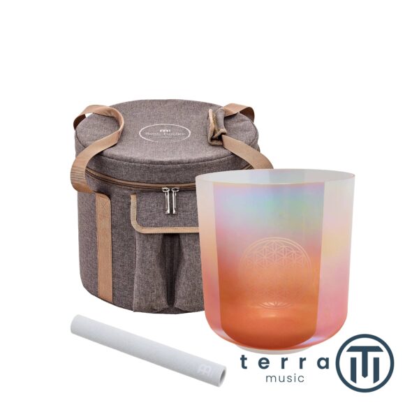 Meinl Sonic Energy Essence Campana di Cristallo 9″ Ø 22cm Do3 128 Hz Light Rose Gold Flower of Life ECSB128FOL